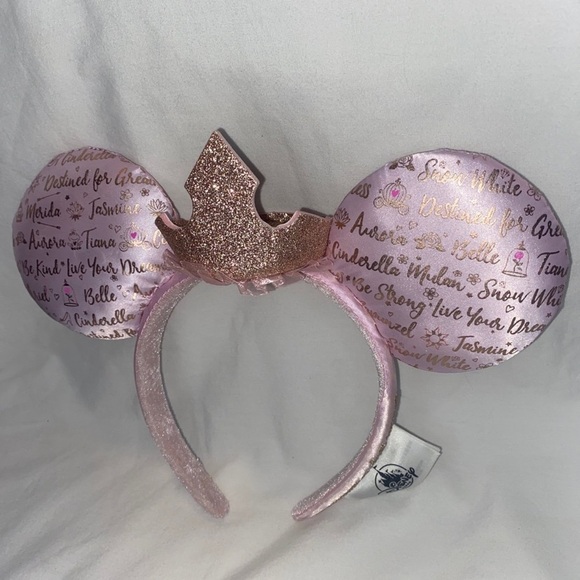 Rare Disney Parks Princess Tiara Crown Headband Ears - Picture 3 of 6